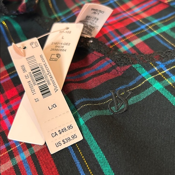 Victoria’s Secret Red Flannel V-Neck Slip Dress Large - Picture 14 of 17